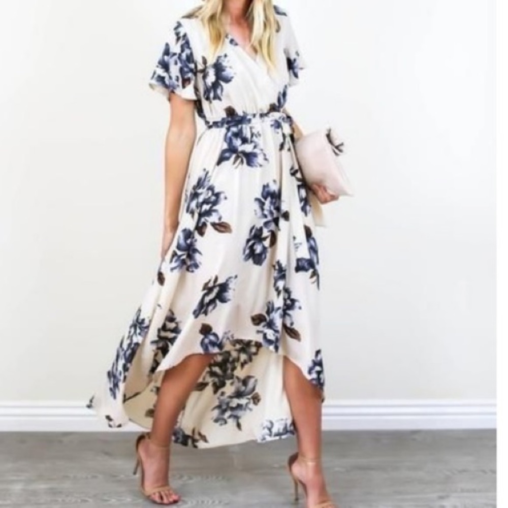 VICI DOLLS Tria Tria high low midi dress